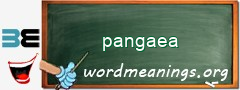 WordMeaning blackboard for pangaea